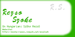 rezso szoke business card